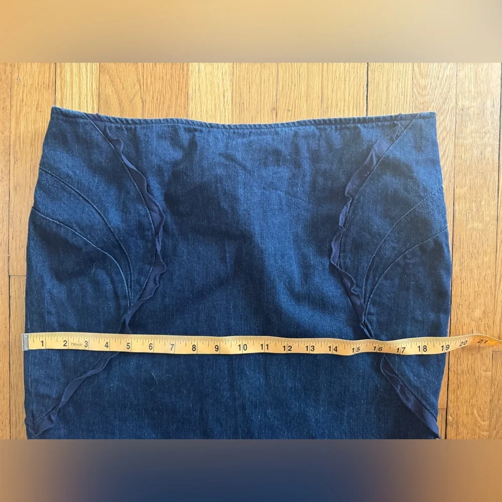 Y2K Vintage Versace Denim Fishtail Skirt - Picture 7 of 9